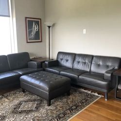 Vegan Leather Couch Set