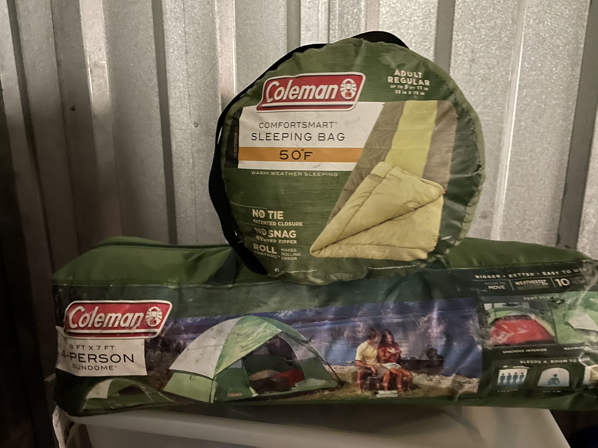 Coleman Tent And Sleeping Bag