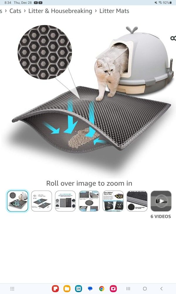 24x15 Inch Cat Litter Mat Double Layer (1&)