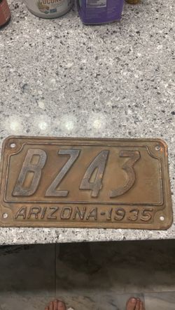 1935 Arizona license plate