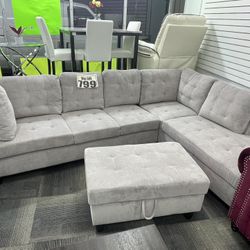 Sale Sectional Sofa, Grey Color Brand New 
