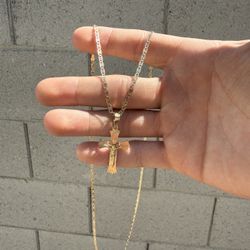 10k Tri-Color Valentino Cross Set