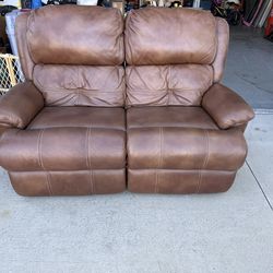2 Leather Reclining Couches