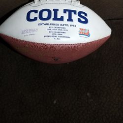  INDIANAPOLIS COLTS WHITE PANEL SIGNED FOOTBALL(READ DESCRIPTION)