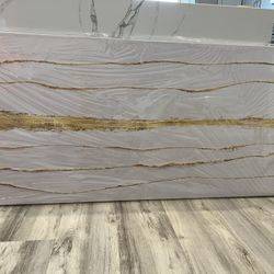 Art Minimalist Canvas Prints Abstract Wall Decor White 58L" x 29W" Gold Line