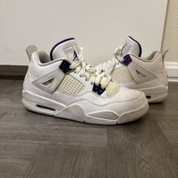 Metallic Purple Jordan 4 7Y