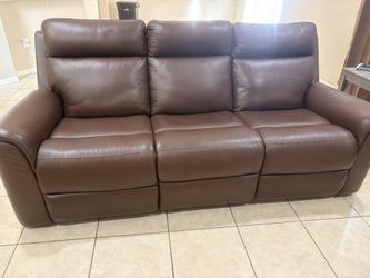 Brown Reclining Sofa – 1 Year Old – $340