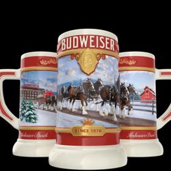 2025 Holiday Christmas Budweiser Stiens Mugs Not Open First Picture aI 