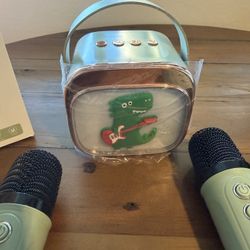 Kids Dinosaur Karaoke With Two Microphones 