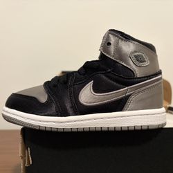 Jordan 1 Retro High OG (TD) – Black / Medium Grey / White – Size 9C Brand New