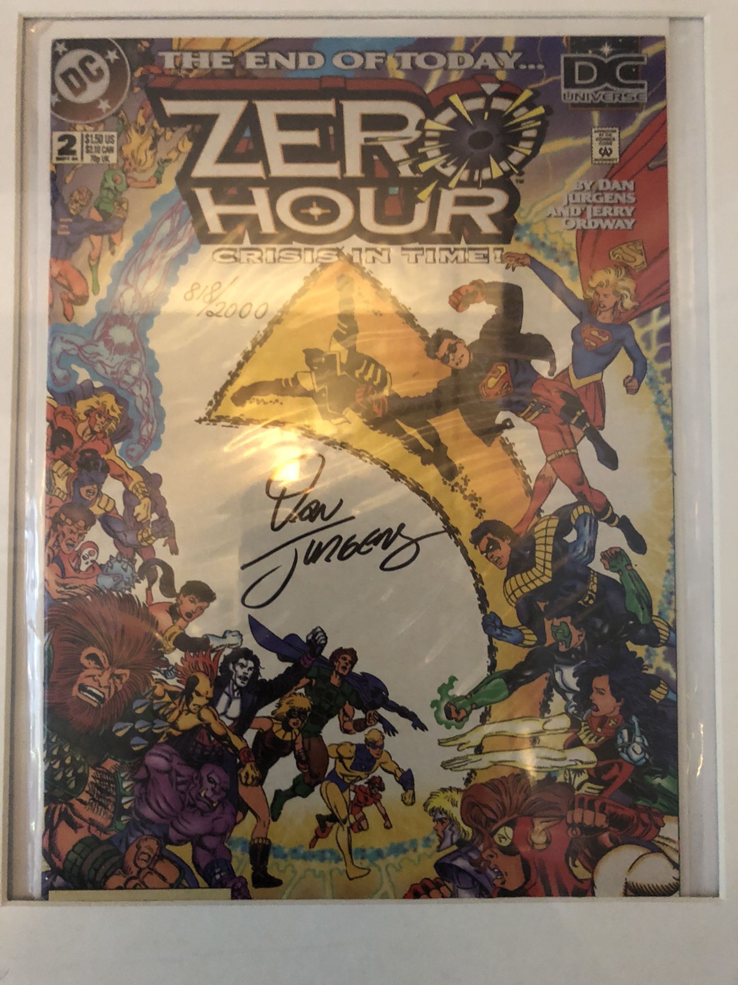 Zero Hour Crisis in Time 2 Signed Dan Jurgens 818/2000 Autographed DC