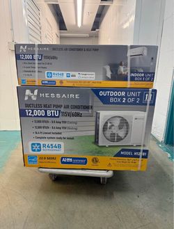 Hessaire 12,000 BTU (1 Ton) Mini Split - Brand New