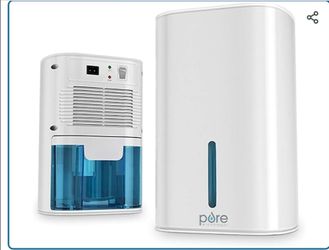 Pure Enrichment PureDry Mini Dehumidifier, 27 oz Tank, Removes 300 mL/Day