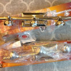 Two New In Box Chrome Portfolio Bath Light Bars