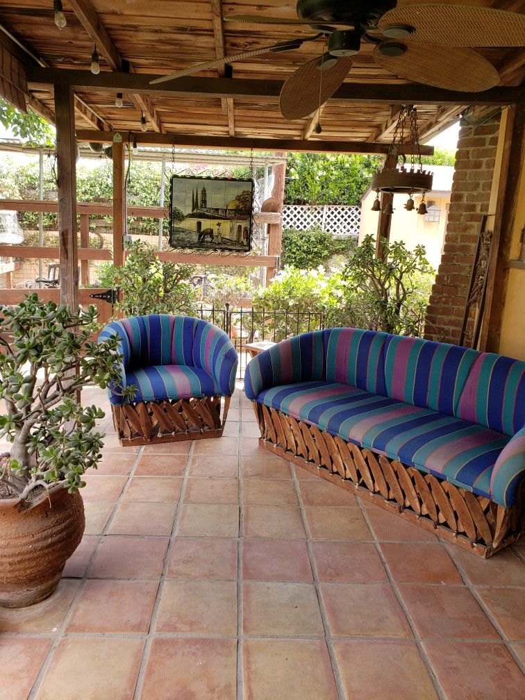 Mexican EQUIPALE COUCH AND CHAIR