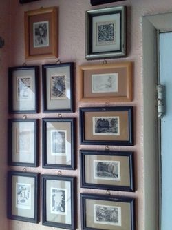 12 small etchings