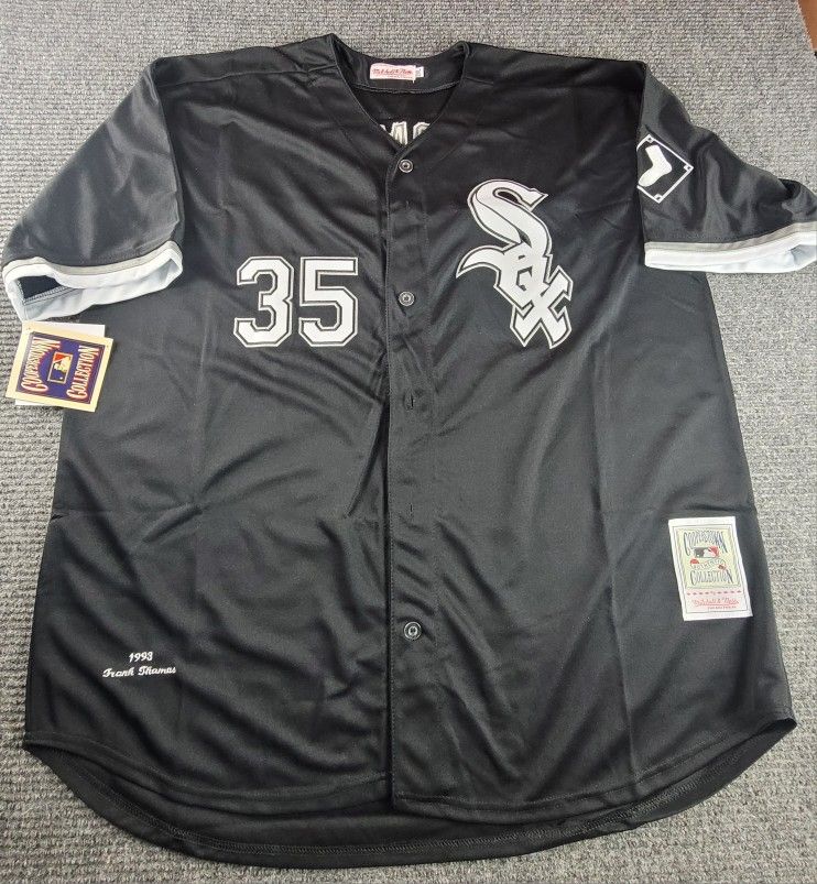 Chicago Whitesox Mens 2XL Frank Thomas Baseball Jersey Mitchell And Ness