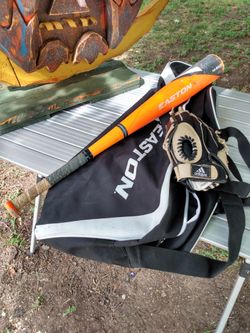 Easton 26 glove and bag