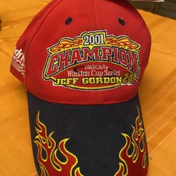  Nascar #24 Jeff Gordon Hat 2001 Winston Cup Championship Cup Hat