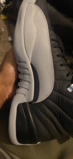 Jordan 12 Baron, Black and Grey In Color, Size 11