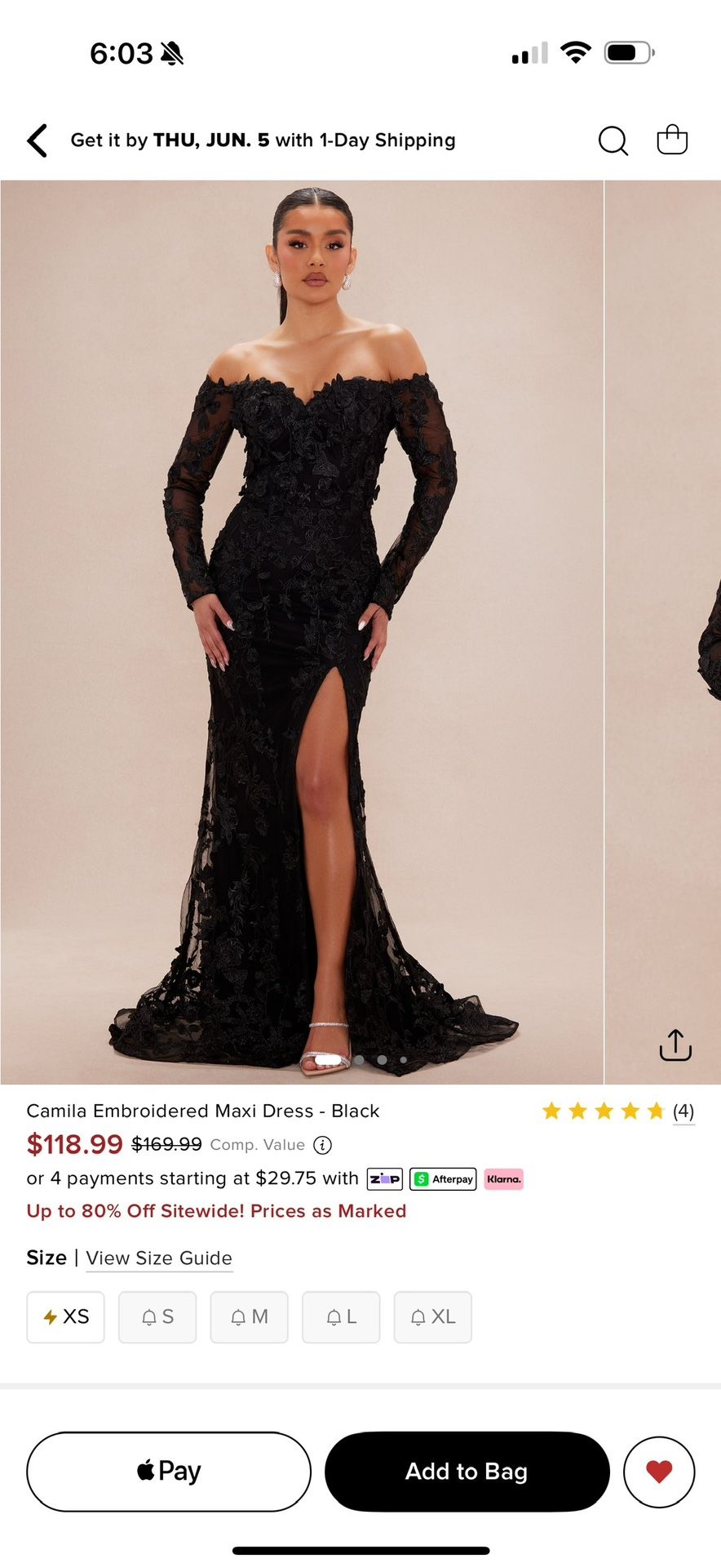 Lace embroidered Evening Gown