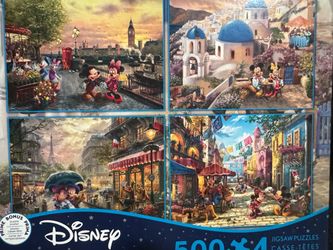 Disney Puzzles 4 pack 500 pieces