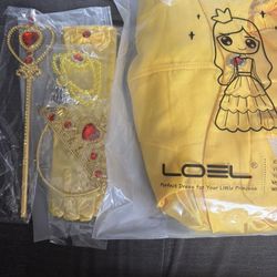 Princess Belle Dress w Accessories 