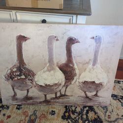 Large Geese Canvas Artwork