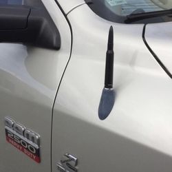 Black Bullet Antenna 50 Caliber Style Dodge Ram 1500 2500 3500 4500 All Models All Years