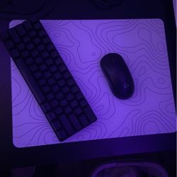 Keyboard Mouse And Glass Mousepad Combo