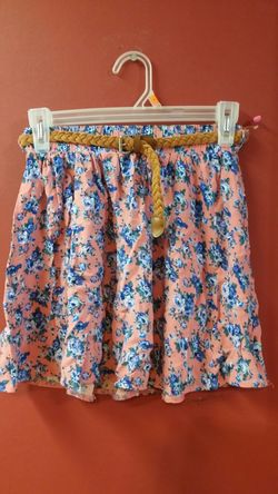 Flowerd print Skater Skirt
