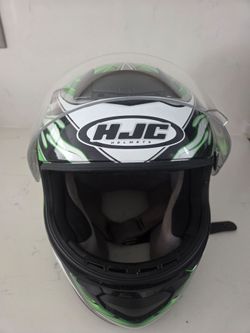 Green HJC Full Face Helmet