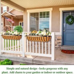4 Sets 36 Inch Window Deck Railing Planters Boxes with Coco Liner Outdoor  Wall Planter for Plants Balcony Metal Hanging Planter Bracket for Outdoor  for Sale in Los Angeles, CA - OfferUp