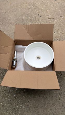 Bowl sink 15.5” x 6” with drain piece