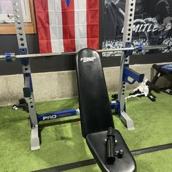 Bench With 45LBS barbell And Plates 