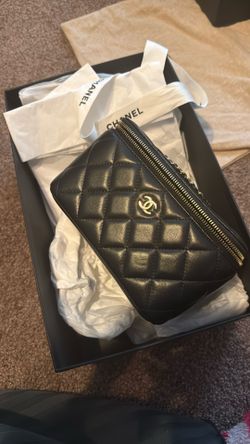 Authentic Chanel Vanity Bag Black Calfskin 30 Series 