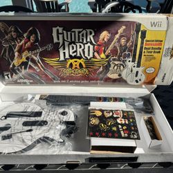 Guitar Hero Aerosmith Wii Special Edition Dual Guitar Bundle
