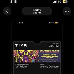 Overload Ticket VIP for sale