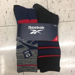 NWT Reebok Men’s Crew Socks 5 Pairs