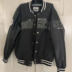 LA DODGERS TEAM LEATHER  JACKET 