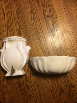 Vase with brass valve & Planter