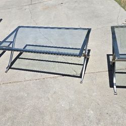 Glass Livingroom Table Set