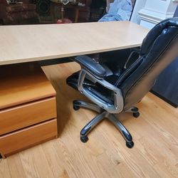 Ikea Desk With Free Chair N Two Drawer Cabinet.. FREE DELIVERY 