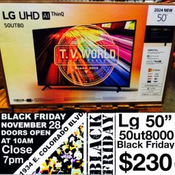 Lg 50 Inch 4K Tv Smart 50ut8000 black Friday sale
