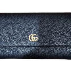 New Gucci Black Textured Wallet