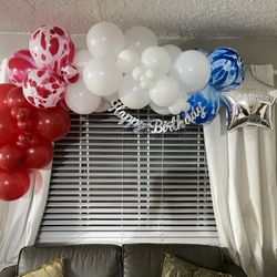 Red, White And Blue Balloon Garland