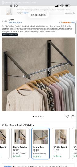https://offerup.com/redirect/?o=RHIuREo= Wall-Mounted Retractable Clothes Drying Rack