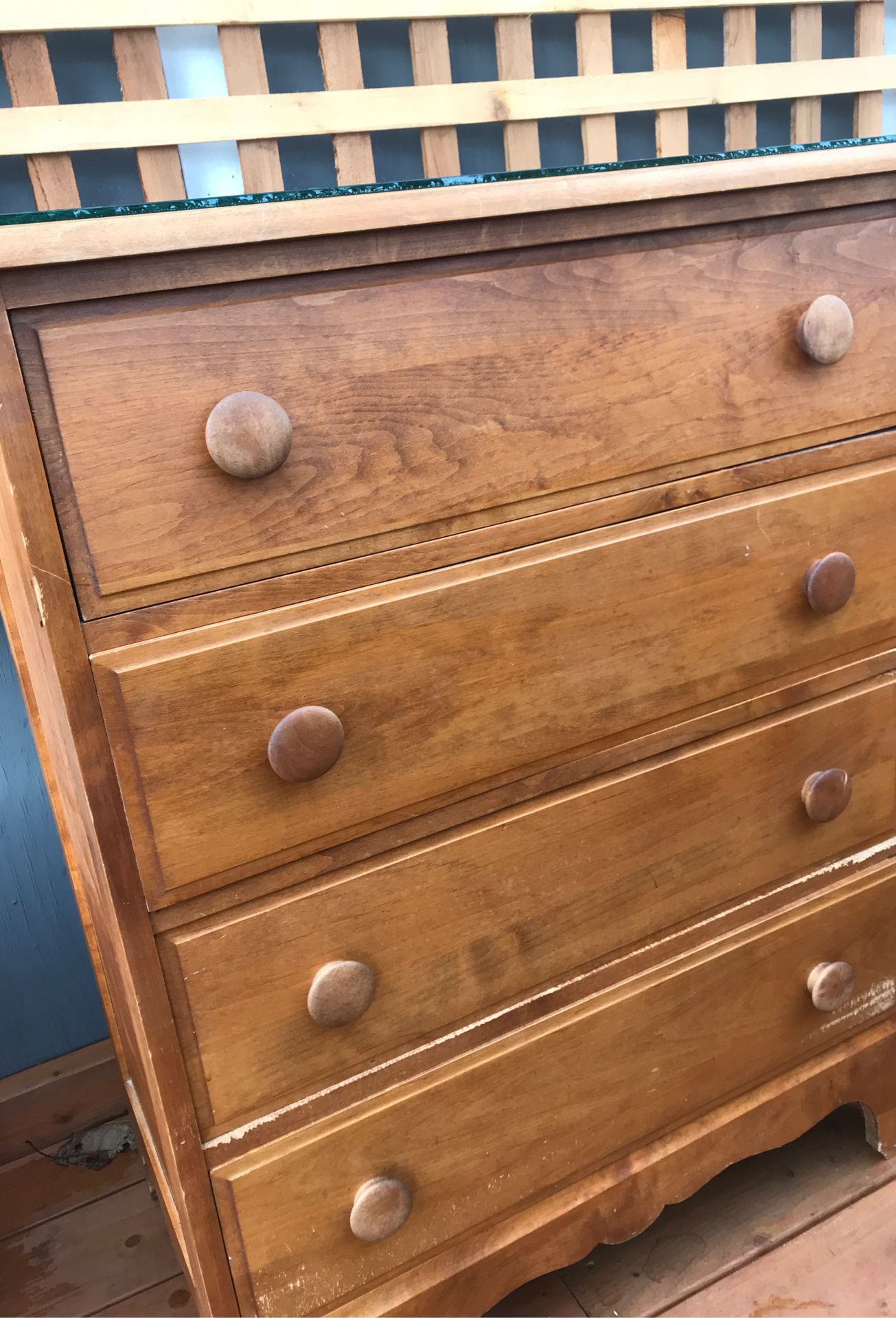 Very old antique wood dresser 18 inches deep 40 tall 30 wide