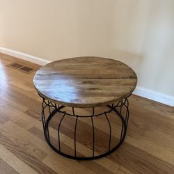 Wood & Steel Coffee Table