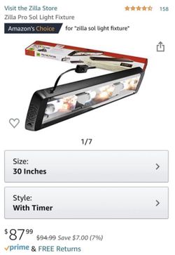 Zilla 30" Pro Sol light fixture w/timer